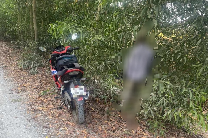 Hiện trường nơi phát hiện thi thể. Ảnh: Báo Long An