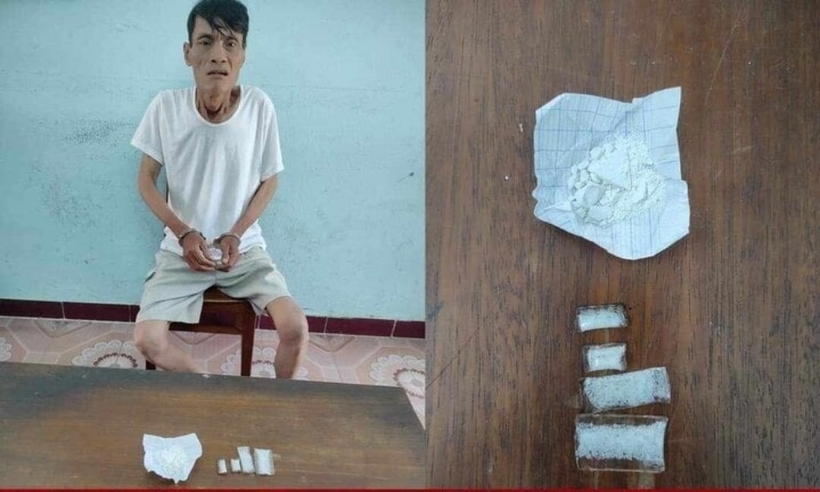 Đối tượng Trương Minh Dư cùng tang vật. Ảnh: VTC News