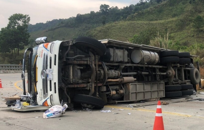 Hiện trường xảy ra vụ tai nạn. Ảnh: Báo Giao thông.