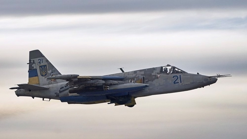 Máy bay chiến đấu hỗ trợ tầm gần Su-25 của Ukraine. Ảnh: AP