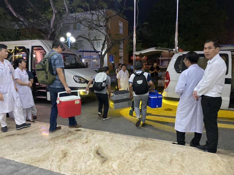 Công tác vận chuyển tạng về tuyến trung ương nhanh chóng được thực hiện