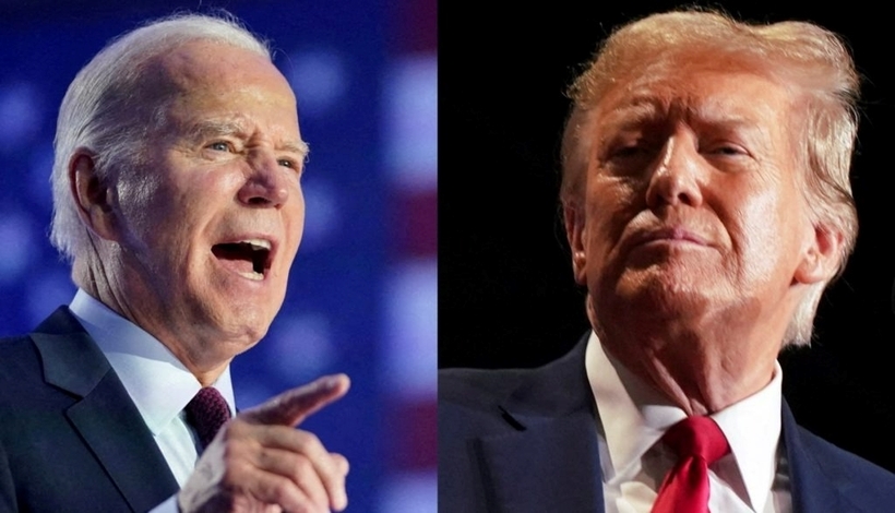 Cựu Tổng thống Mỹ Donald Trump áp đảo Tổng thống Mỹ đương nhiệm Joe Biden trong bầu cử giả định. Ảnh: PBS