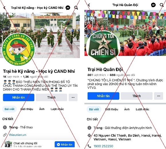 Công an Hà Nội cảnh báo phụ huynh về chiêu trò lừa đảo Trại hè CAND. Ảnh: Công an Hà Nội