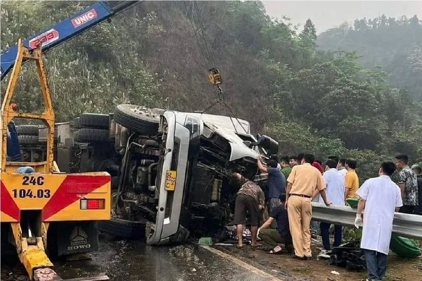 Hiện trường xảy ra vụ tai nạn. Ảnh: Báo Công lý.