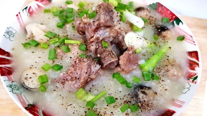 Món cháo xương nhìn là mê