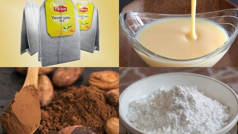 Nguyên liệu cho món trà sữa