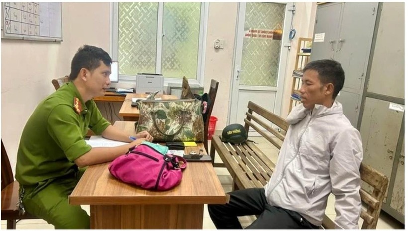 Đối tượng Nam tại cơ quan điều tra. Ảnh: Công an Đà Nẵng.