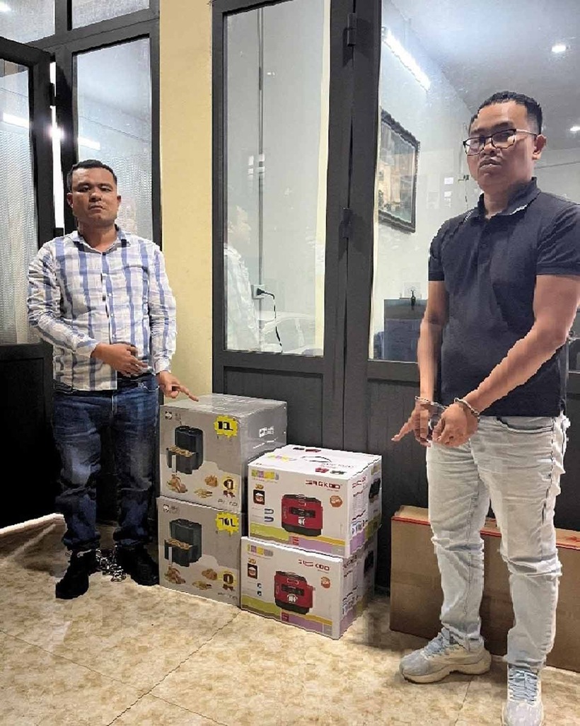 Hai đối tượng Trần Văn Hùng và Trần Văn Tân. Ảnh: Lao Động