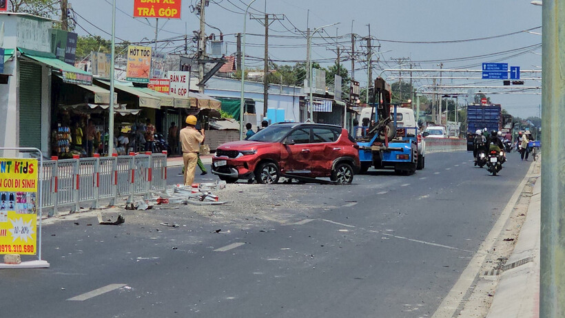 Hiện trường xảy ra vụ tai nạn. Ảnh: Báo Công lý.