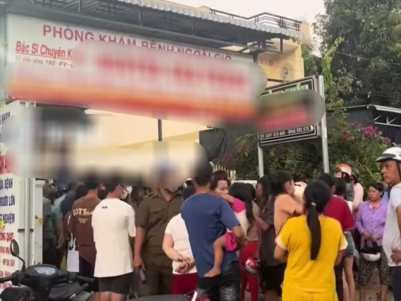 Phòng khám nơi xảy ra vụ bé trai 5 tuổi tử vong. Ảnh: Thanh Niên