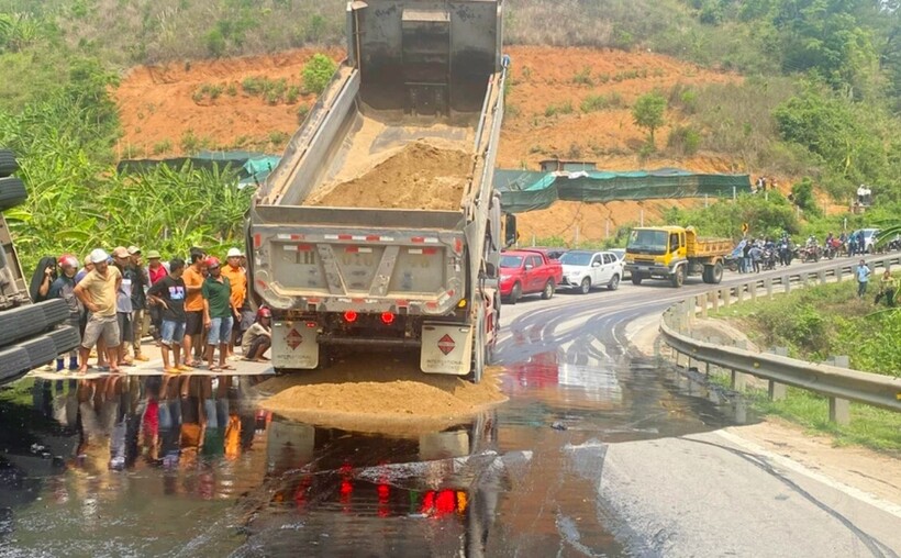Hiện trường xảy ra vụ tai nạn. Ảnh: PLO.