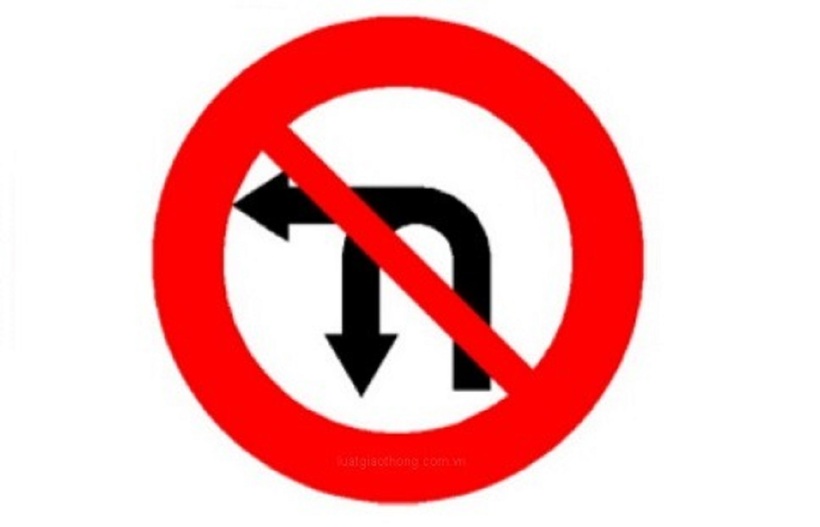 Biển báo cấm rẽ trái và quay đầu