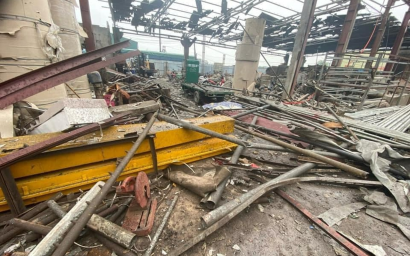 Hiện trường vụ nổ. Ảnh: Phụ nữ Việt Nam