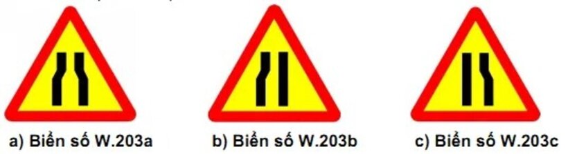 Biển báo cảnh báo đường hẹp