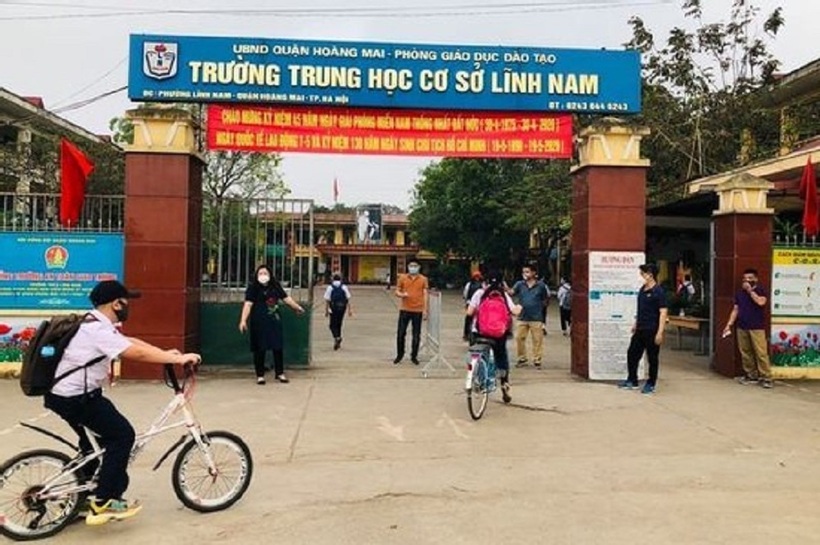 Trường THCS Lĩnh Nam. Ảnh: VietNamnet