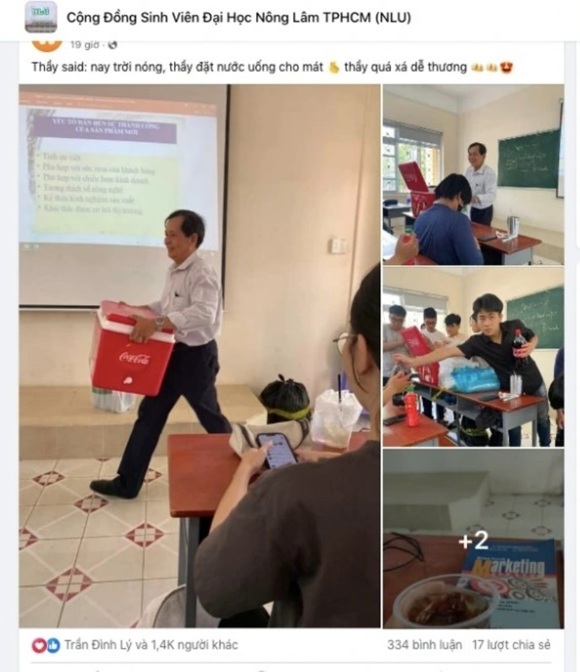 Bài viết trên Fanpage Cộng đồng sinh viên Đại học Nông Lâm TP.HCM. Ảnh: Báo Dân trí.