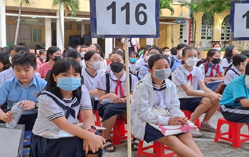 Học sinh tham gia kỳ khảo sát vào Trường THPT chuyên Trần Đại Nghĩa năm học 2023-2024.