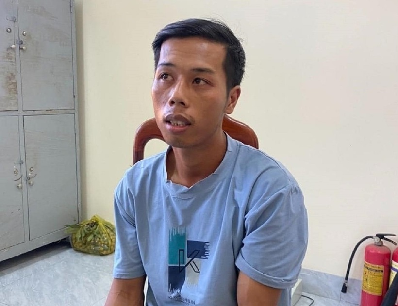 Nguyễn Duy Hoàng tại cơ quan công an. Ảnh: VOV
