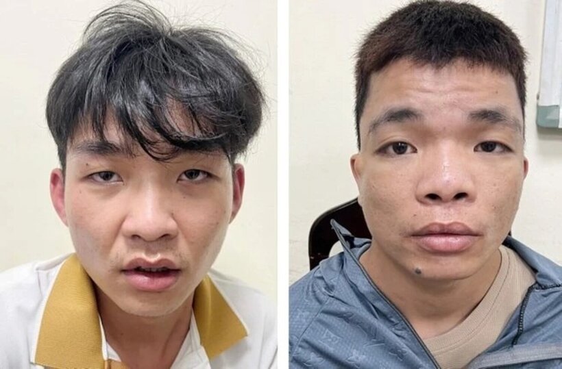 Đinh Văn Tuân (trái) và Nguyễn Trọng Chiến. Ảnh: Giao Thông