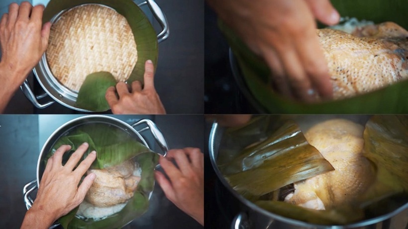 Cách làm gà bó xôi nguyên con, nhìn thôi đã thèm tứa nước miếng - 3