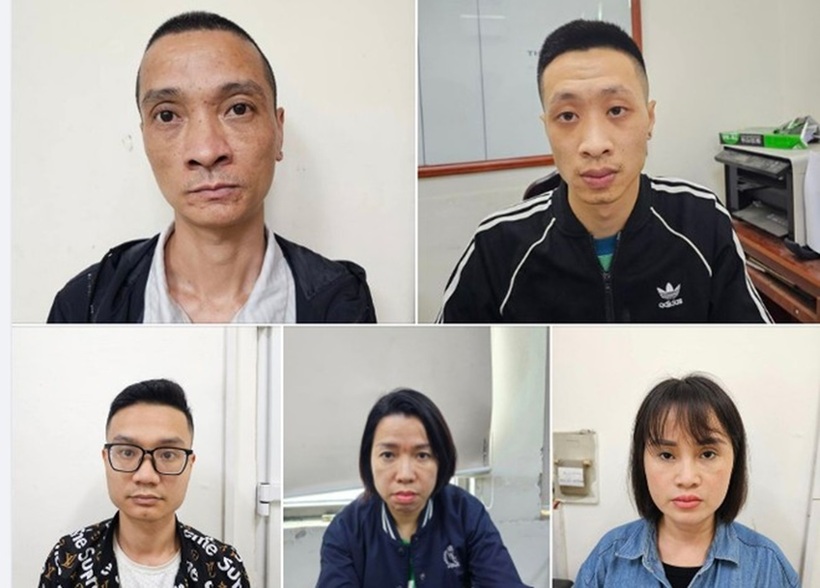 Nhóm đối tượng trong đường dây đánh bạc bị bắt giữ. Ảnh: An ninh Thủ đô.