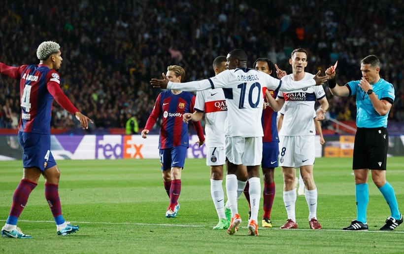 Barca tiếp tục lỡ hẹn với danh hiệu Champions League. Ảnh: Báo Giao thông.