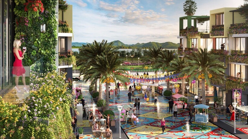 Phối cảnh các sản phẩm đa công năng, dày đặc mảng xanh tại Flamingo Golden Hill