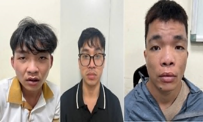Các đối tượng trong vụ cướp giật điện thoai.