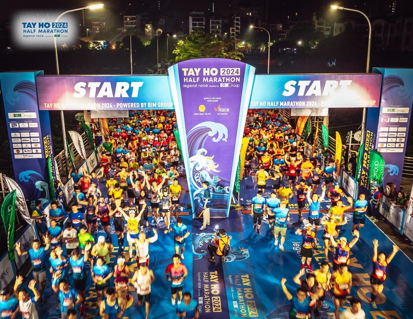 Giải chạy Tay Ho Half Marathon. Ảnh: BTC