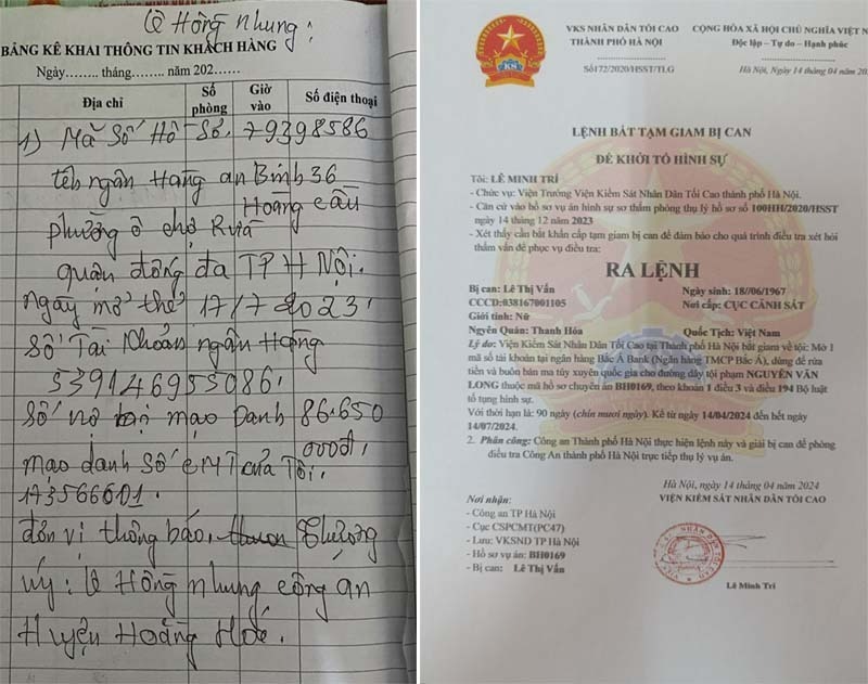 Các hình ảnh, giấy tờ giả mà các đối tượng lừa đảo gửi đến đe dọa, thao túng tâm lý nạn nhân