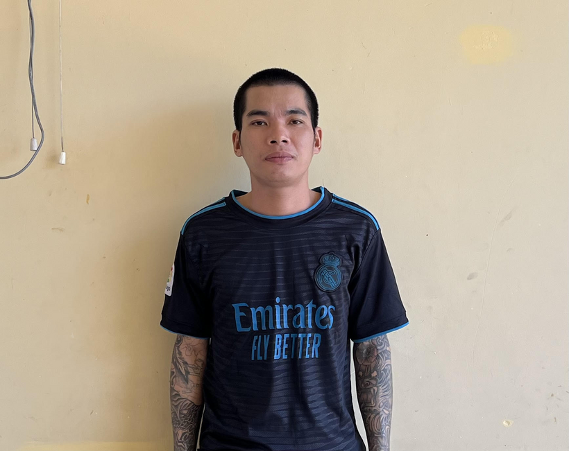 Bị can Nguyễn Trọng Trí tại cơ quan điều tra. Ảnh: Công an tỉnh Vĩnh Long.