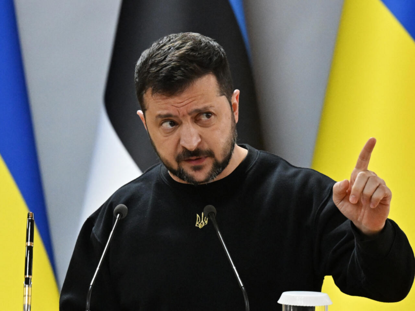 Tổng thống Ukraine Volodymyr Zelensky. Ảnh: France 24