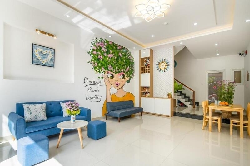 Sảnh chờ check in Carol's Homestay