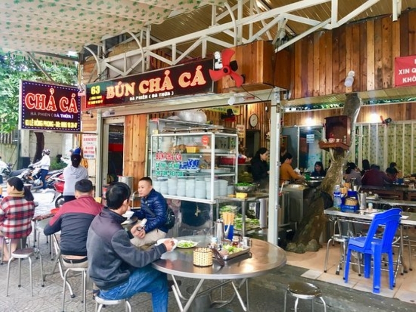 Bún chả cá bà Phiến.