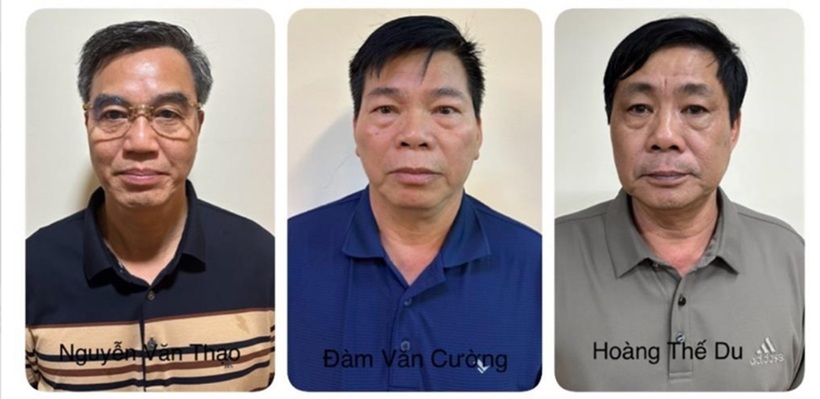Lãnh đạo, cán bộ tại Ban QLDA tỉnh Bắc Giang bị khởi tố. Ảnh: Bộ Công an.