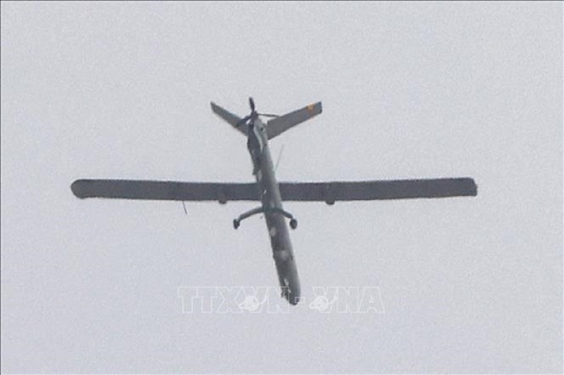 Máy bay không người lái Elbit Hermes 450 của Israel. Ảnh minh họa: AFP/TTXVN