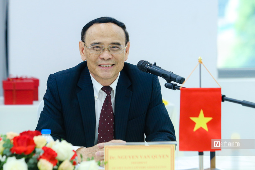 Chủ tịch Hội Luật gia Việt Nam Nguyễn Văn Quyền phát biểu chào mừng.