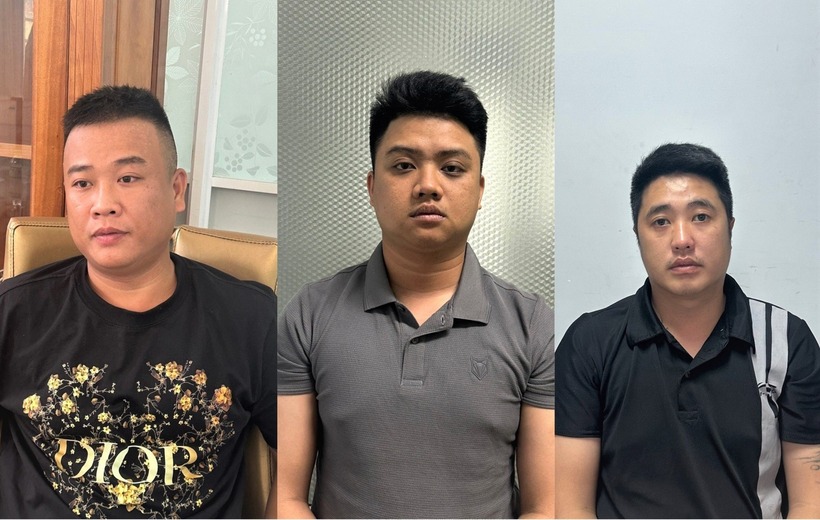 Các đối tượng Phan Võ Nhật Huy, Đỗ Tấn Rin và Lê Viết Nam. Ảnh: VietNamNet