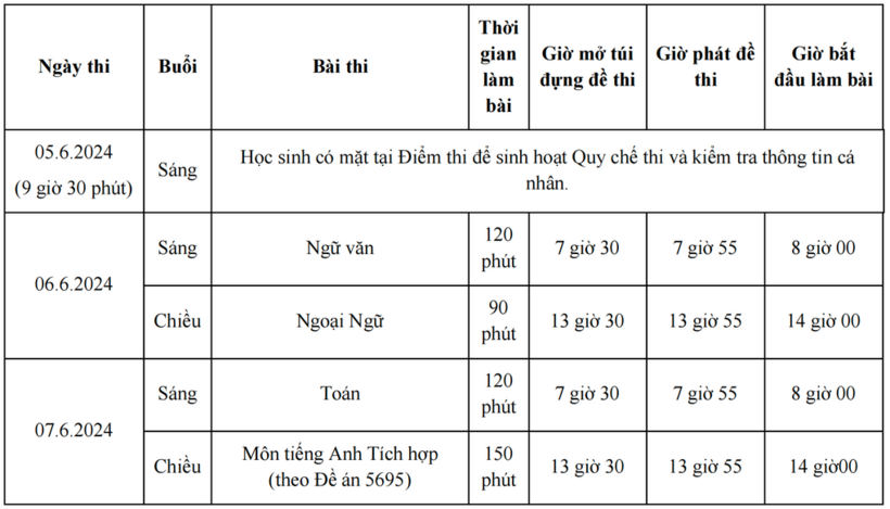 Lịch thi lớp 10 tại TPHCM năm 2024. Chiều 7/6, thí sinh sẽ dự thi môn chuyên, tích hợp. Ảnh: Dân trí