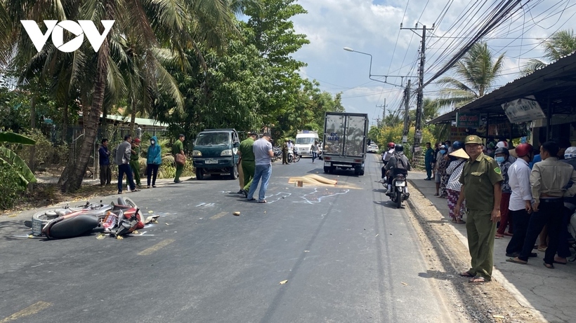 Hiện trường xảy ra vụ tai nạn. Ảnh: VOV.