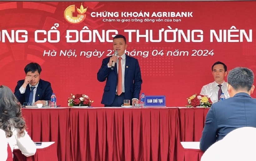 Chủ tịch HĐQT Agriseco Phan Văn Tuấn tại Đại hội cổ đông 2024.