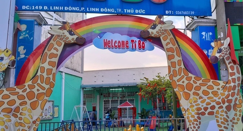 Lớp mẫu giáo Tí Bo nơi xảy ra sự việc chủ lớp ngồi lên người trẻ khiến dư luận phẫn nộ. Ảnh: Pháp luật TP.HCM
