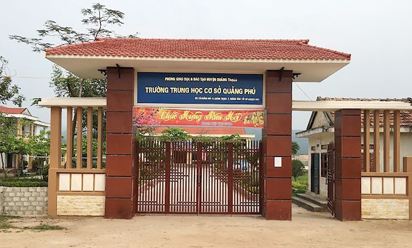 Trường THCS Quảng Phú. Ảnh: VietNamnet