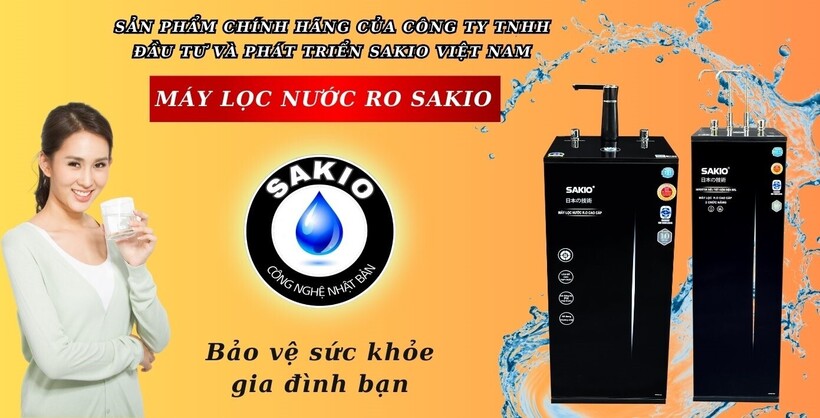 Máy lọc nước Sakio – mang đến nguồn nước an toàn, bảo vệ sức khỏe.