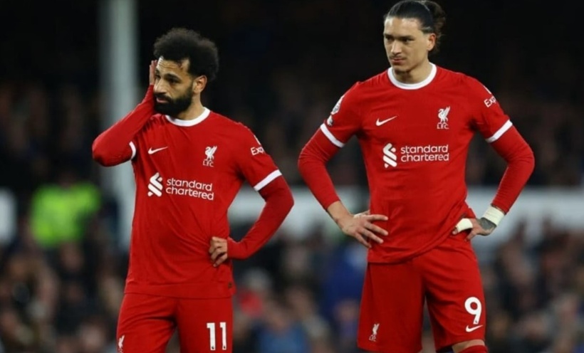 Liverpool bại 0-2 trước Everton ở trận derby vùng Merseyside. Ảnh: Getty.