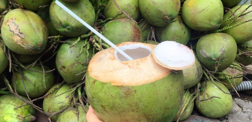 Nước dừa có thể là một lựa chọn giàu chất dinh dưỡng để dưỡng ẩm. Ảnh minh họa