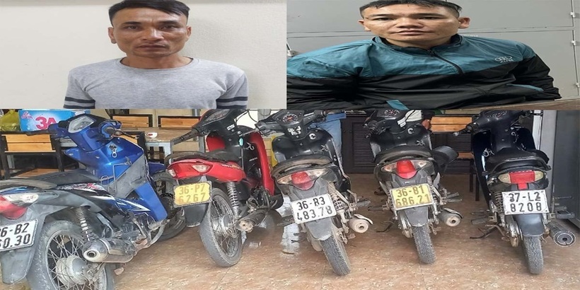 2 đối tượng trộm cắp xe tại Thanh Hóa.