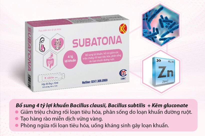 Subatona giải pháp toàn diện cho tình trạng trẻ bị rối loạn tiêu hóa