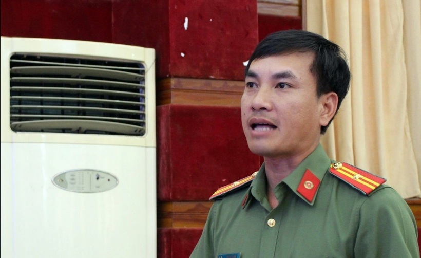 Thiếu tá Đỗ Bảo Liêm, Trưởng phòng Tham mưu Công an tỉnh Khánh Hòa. Ảnh: Dân trí.