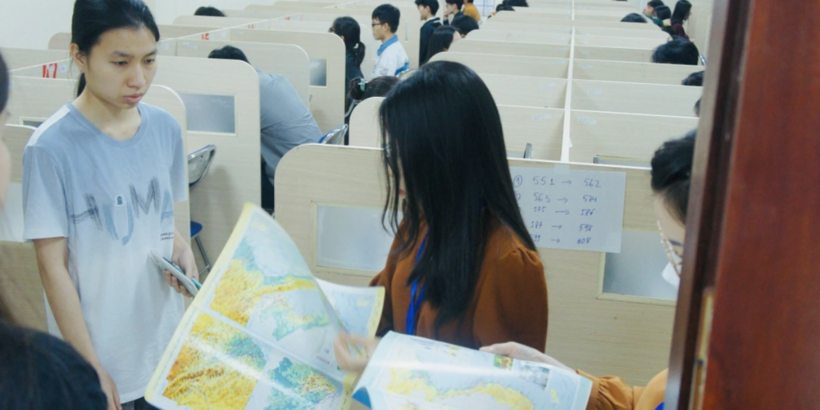 Thí sinh dự thi đánh giá năng lực của Đại học Quốc gia Hà Nội. Ảnh: Dân trí